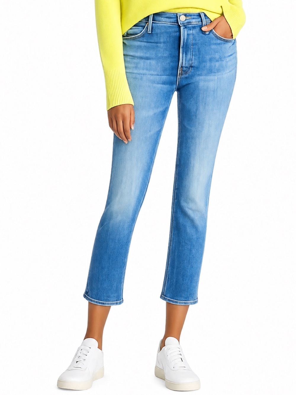 MOTHER The Mid Rise Dazzler Ankle Stretch Jeans In Hey Sun Wash Size 25 EUC!